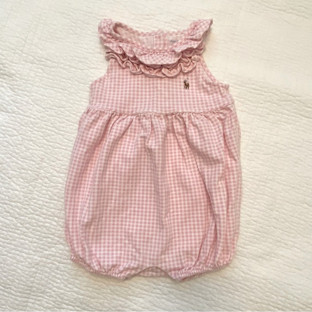Ralph Lauren 24 Months Gingham Bubble Shortall